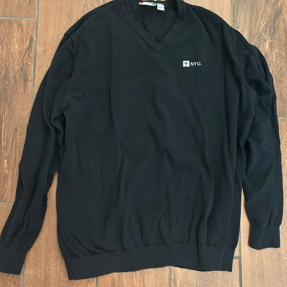 Men’s NYU 2X black pullover sweater Clique